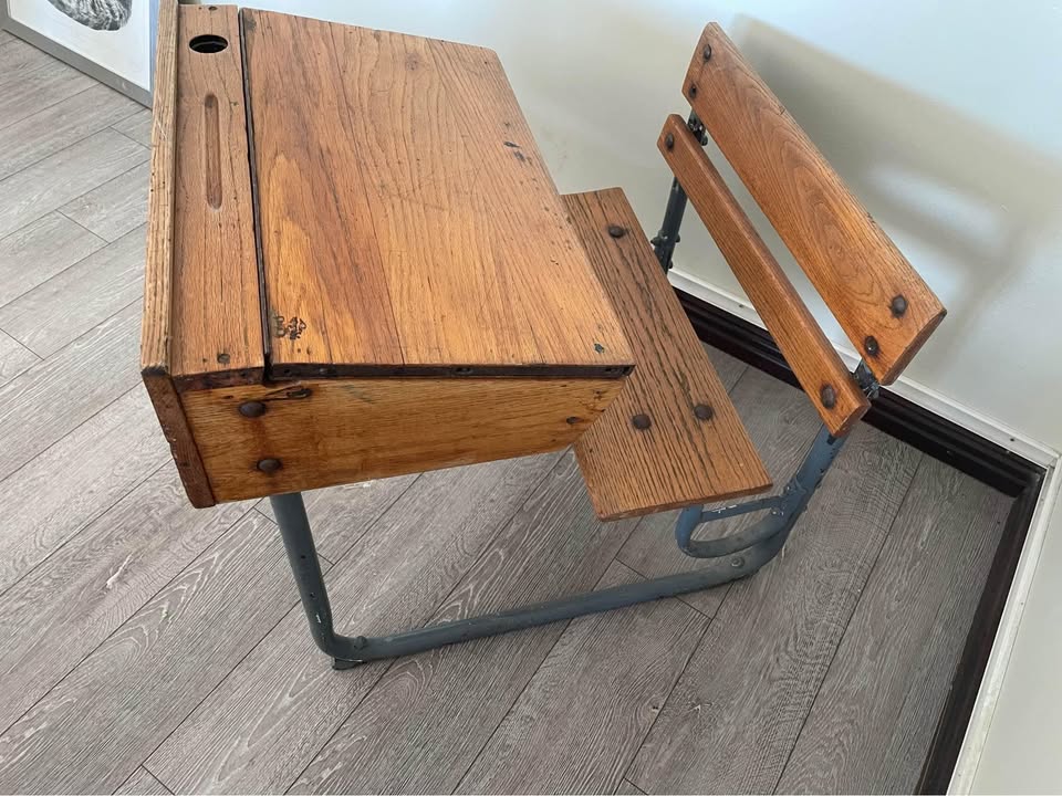OAK Antique school desk