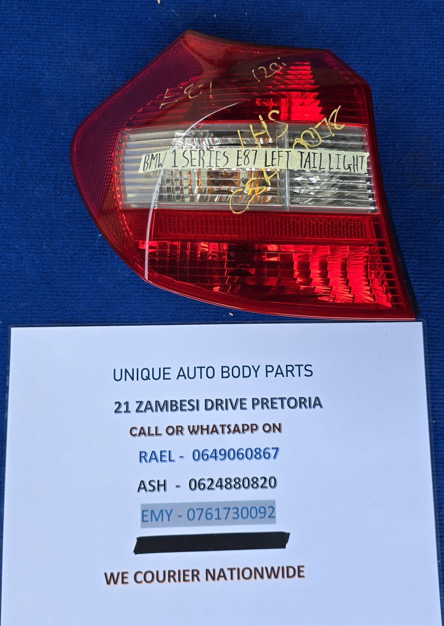 (BMW) 1 Series E87 Left Tail Light Original Spare (BMW) 1 Series E87 Left Tail Light Original Spare