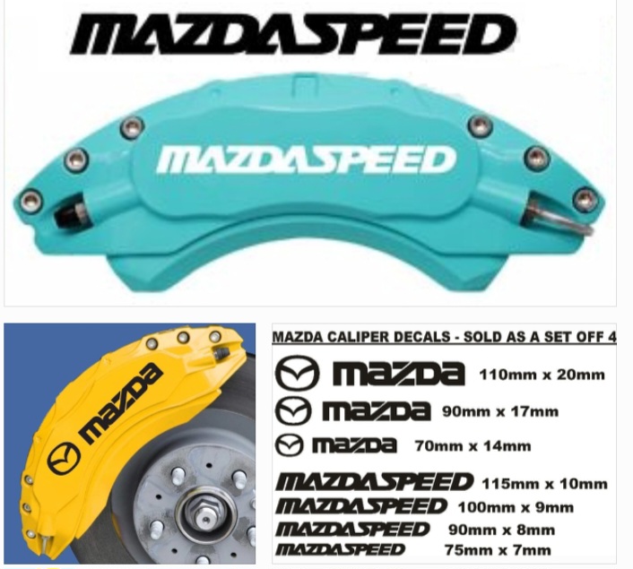 Mazda brake caliper stickers decals sets - Private Seller Mazda brake caliper stickers decals sets - Private Seller