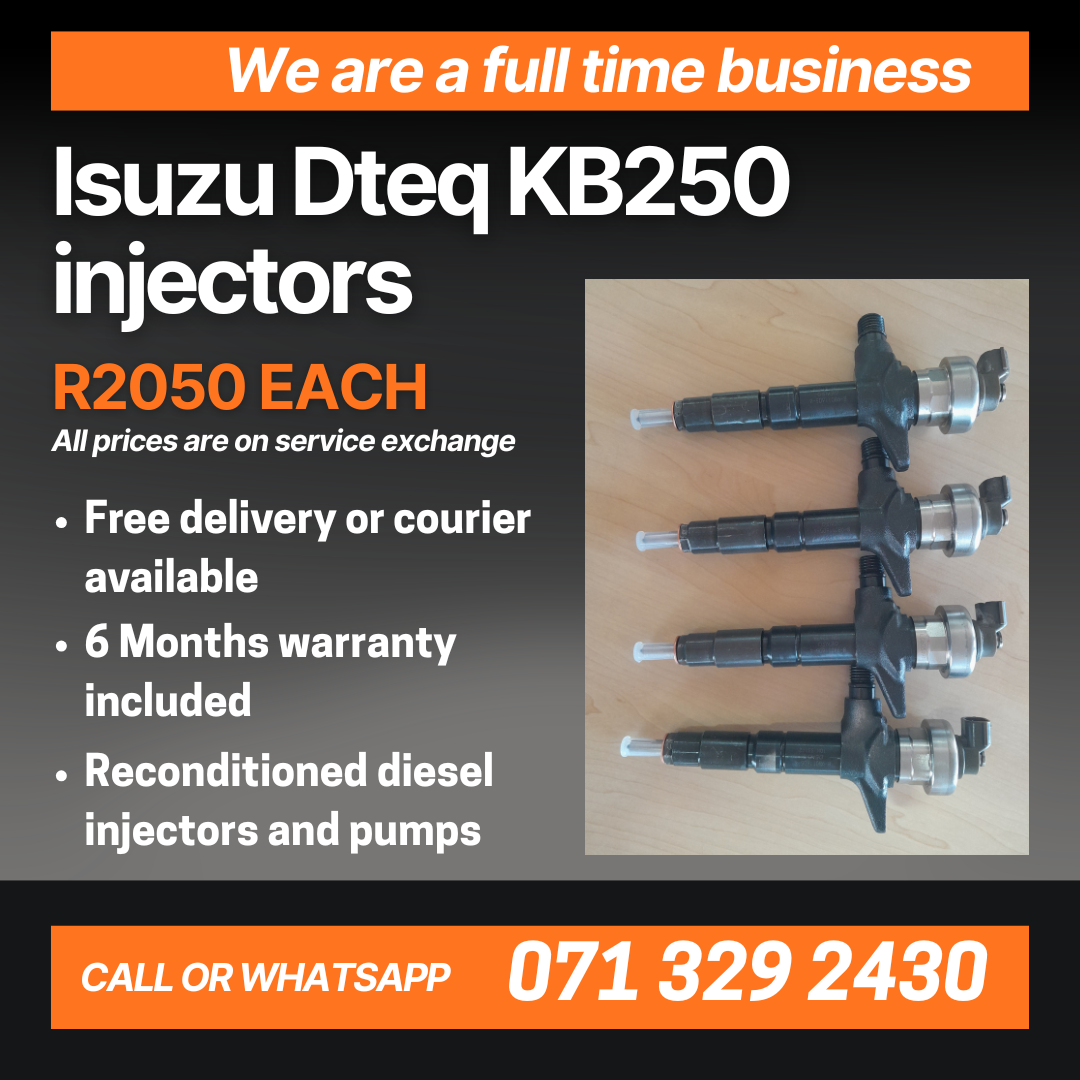 ISUZU DTEQ KB250 INJECTORS FOR SALE WITH WARRANTY - Private Seller ISUZU DTEQ KB250 INJECTORS FOR SALE WITH WARRANTY - Private Seller