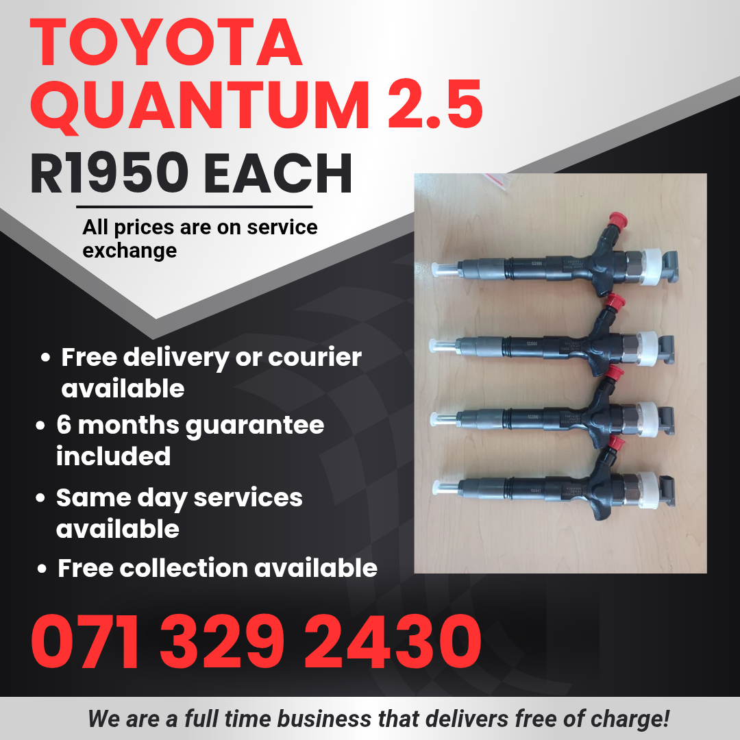 TOYOTA QUANTUM 2.5 INJECTORS FOR SALE WITH WARRANTY - Private Seller TOYOTA QUANTUM 2.5 INJECTORS FOR SALE WITH WARRANTY - Private Seller