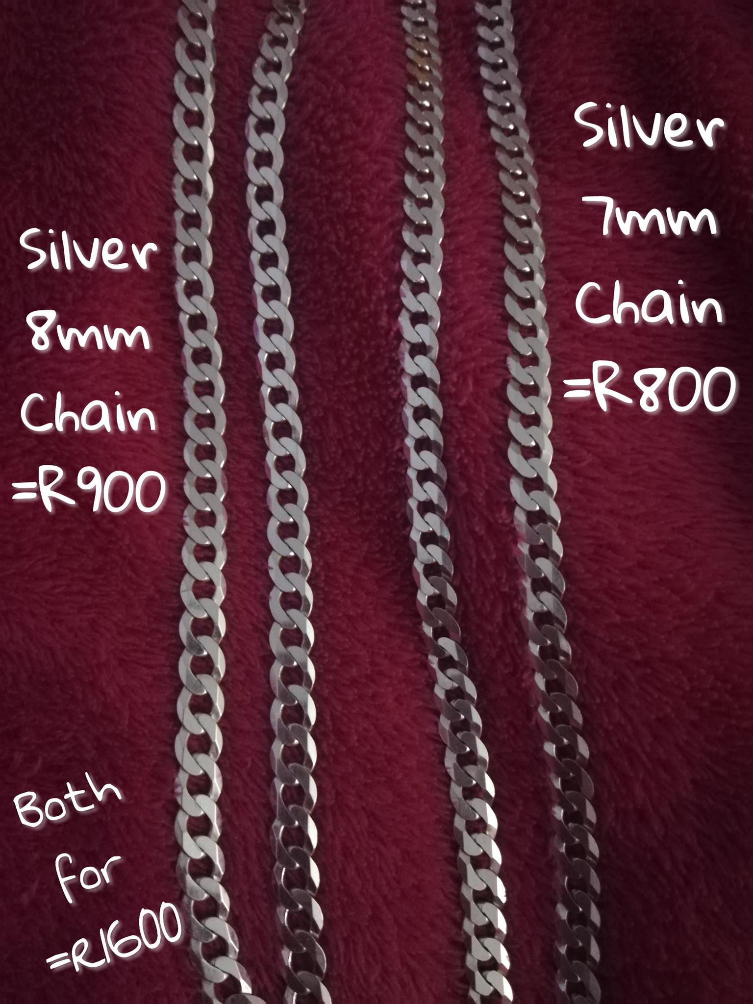 Silver Chains for sale both for R1600 