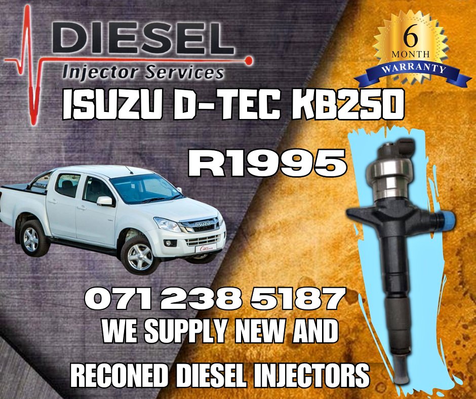 ISUZU KB250 DTEC DIESEL INJECTORS FOR SALE OR RECON - Private Seller ISUZU KB250 DTEC DIESEL INJECTORS FOR SALE OR RECON - Private Seller