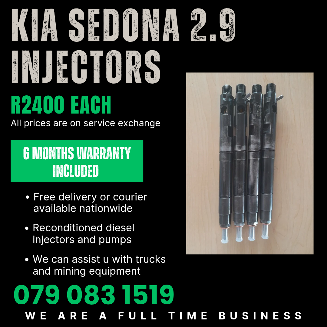 KIA SEDONA 2.9 INJECTORS FOR SALE WITH WARRANTY - Private Seller KIA SEDONA 2.9 INJECTORS FOR SALE WITH WARRANTY - Private Seller