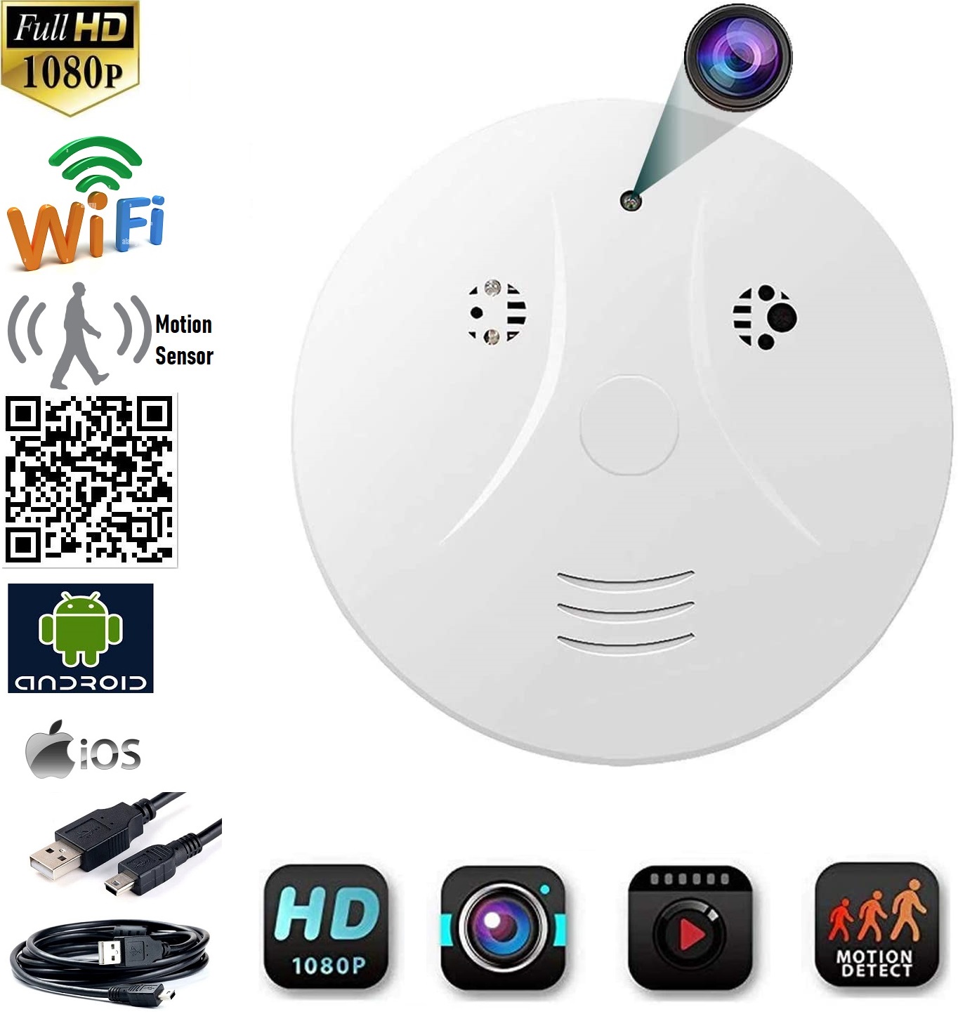 New Wireless Spy Smoke Detector HD Camera with WiFi and Motion Detection. NEW New Wireless Spy Smoke Detector HD Camera with WiFi and Motion Detection. NEW