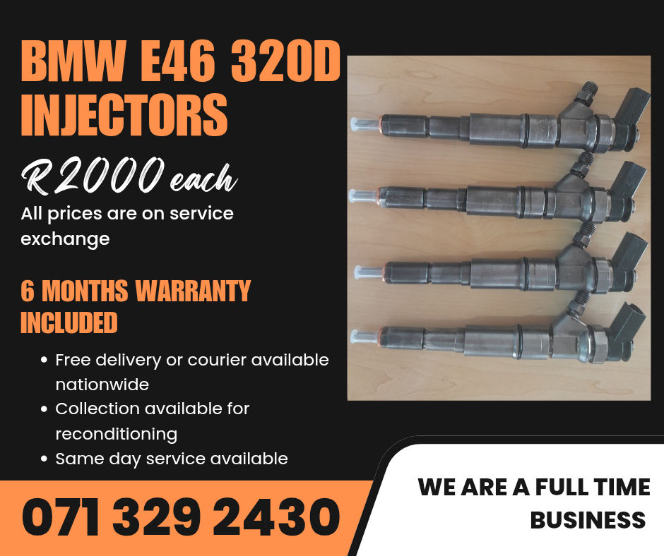 BMW E46 320D INJECTORS FOR SALE WITH WARRANTY INCLUDED - Private Seller BMW E46 320D INJECTORS FOR SALE WITH WARRANTY INCLUDED - Private Seller