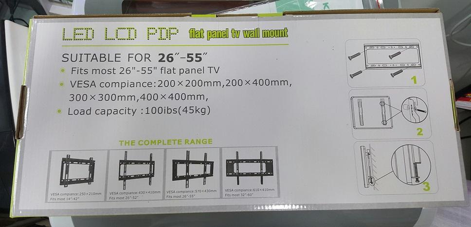 TV Wall Mount Bracket, Flat Panel TV Wall Mount Bracket 26inch to 55inch. Brand New Products.