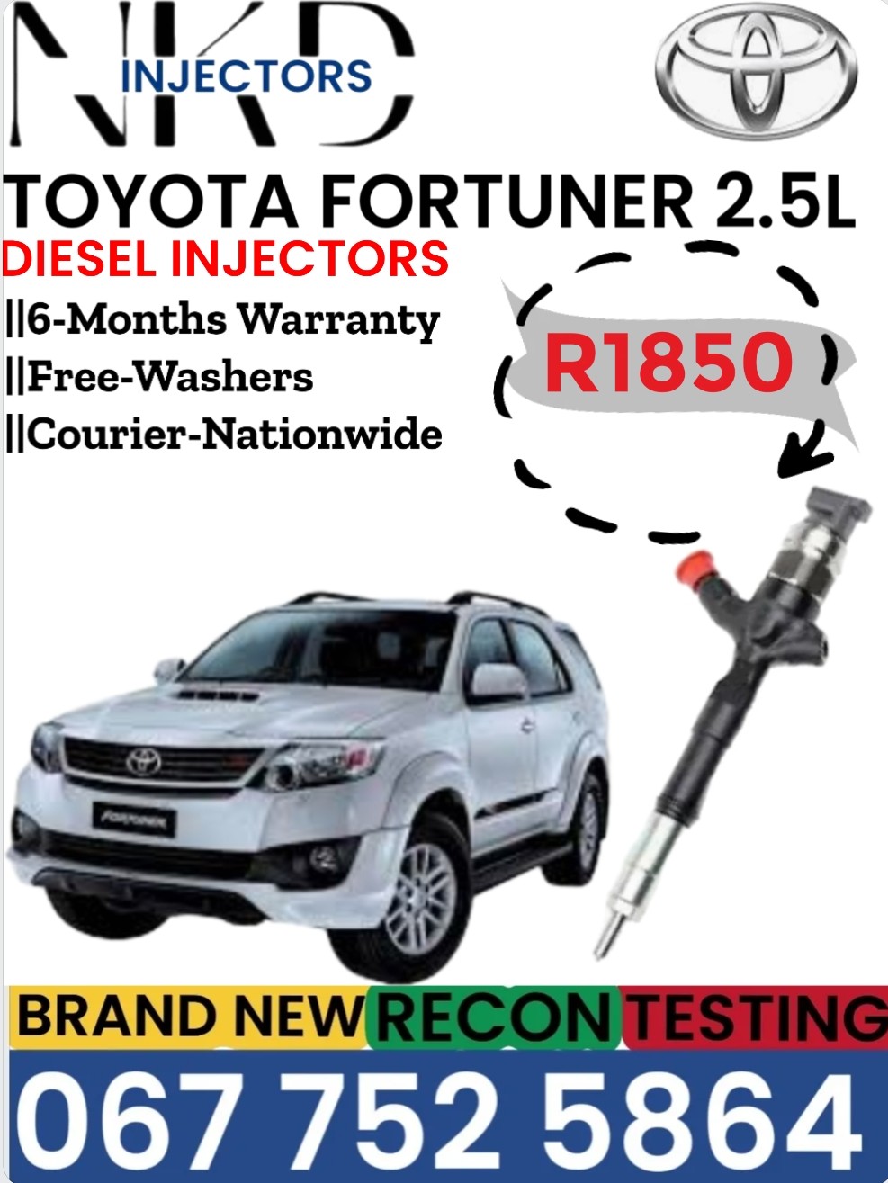 Toyota Fortuner Diesel injectors - Private Seller Toyota Fortuner Diesel injectors - Private Seller