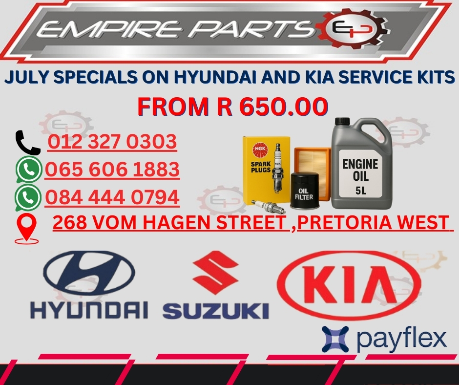 JULY SPECIALS ON HYUNDAI & KIA SERVICE KITS - Private Seller JULY SPECIALS ON HYUNDAI & KIA SERVICE KITS - Private Seller