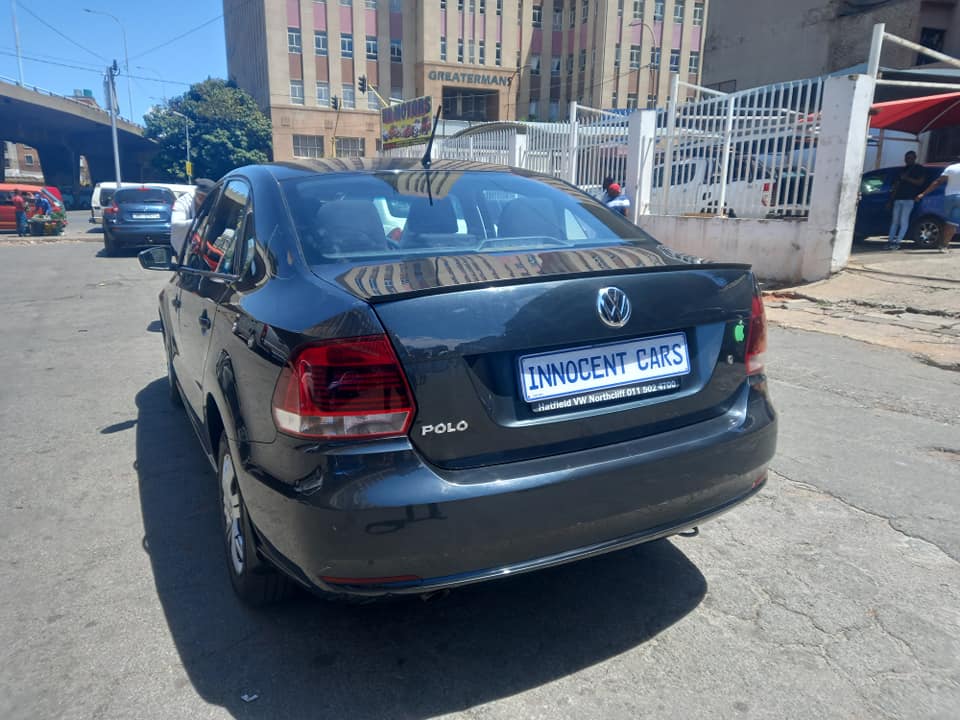 2018 VW POLO 6 SEDAN 1.4 PETROL, MANUAL TRANSMISSION, BLACK COLOUR, MILEAGE 96000KM