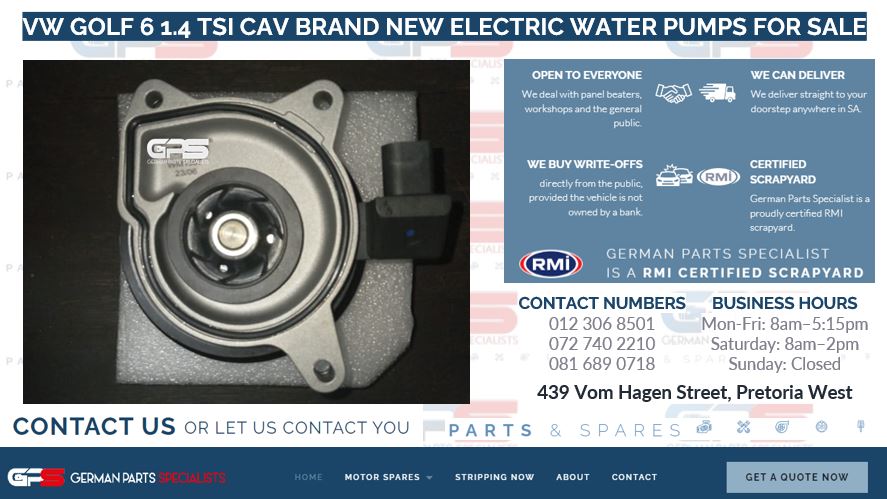 VW GOLF 6 1.4 TSI CAV BRAND NEW ELECTRIC WATER PUMPS FOR SALE - Private Seller VW GOLF 6 1.4 TSI CAV BRAND NEW ELECTRIC WATER PUMPS FOR SALE - Private Seller