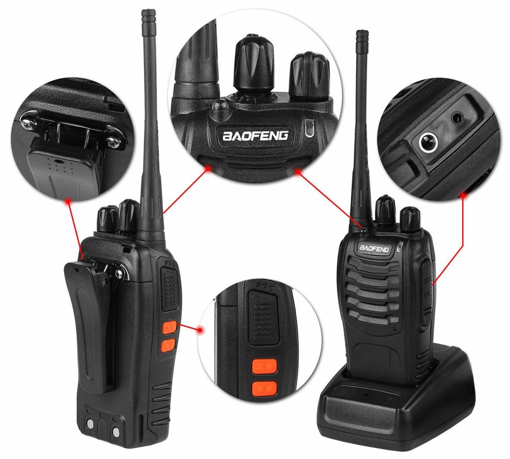 Pair (2) of Walkie Talkies UHF Band 2-Way Professional Radios, Transceivers. NEW
