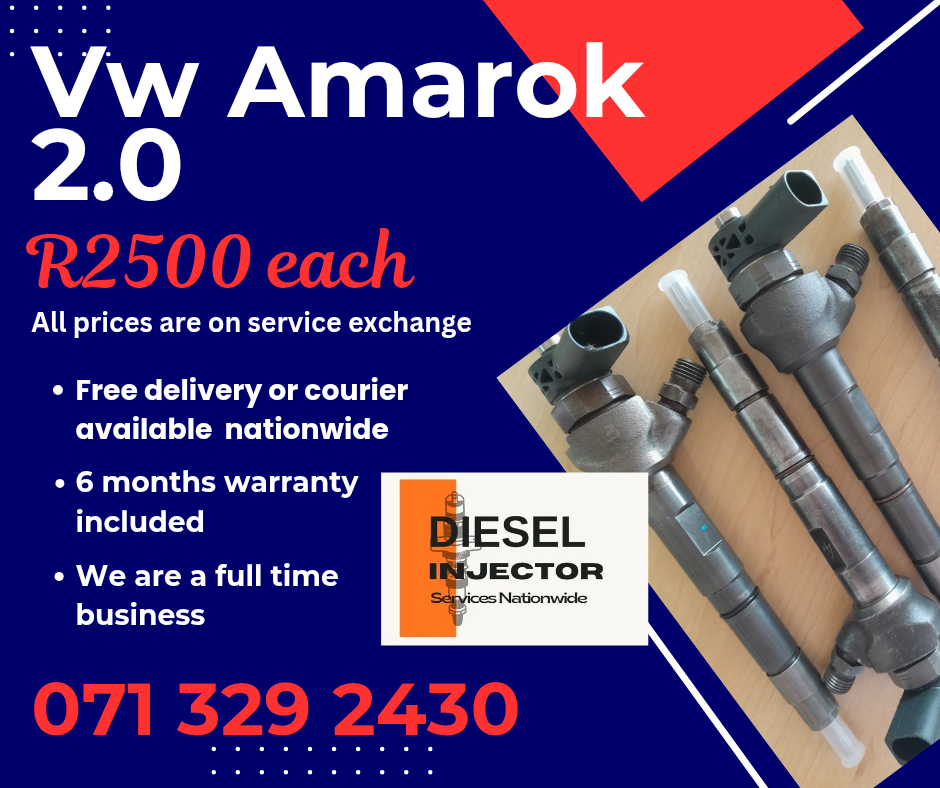 VW AMAROK 2.0 DIESEL INJECTORS FOR SALE WITH WARRANTY - Private Seller VW AMAROK 2.0 DIESEL INJECTORS FOR SALE WITH WARRANTY - Private Seller