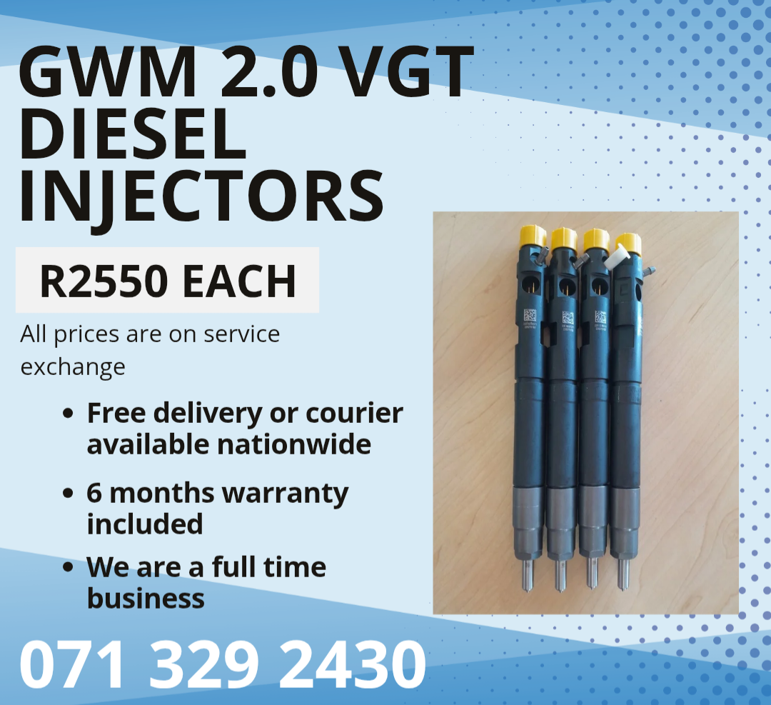 GWM 2.0 VGT INJECTORS FOR SALE WITH WARRANTY - Private Seller GWM 2.0 VGT INJECTORS FOR SALE WITH WARRANTY - Private Seller