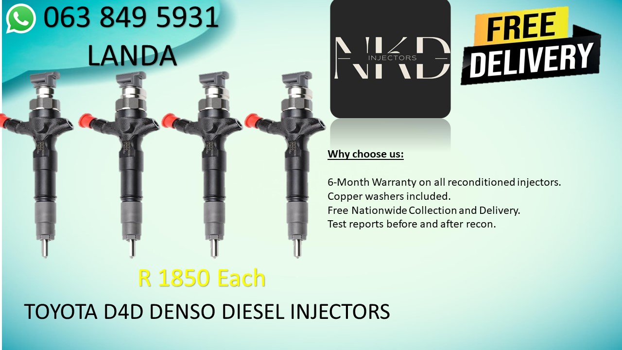 TOYOTA D4D DIESEL INJECTORS FOR SALE IN CENTURION GAUTENG - Private Seller TOYOTA D4D DIESEL INJECTORS FOR SALE IN CENTURION GAUTENG - Private Seller