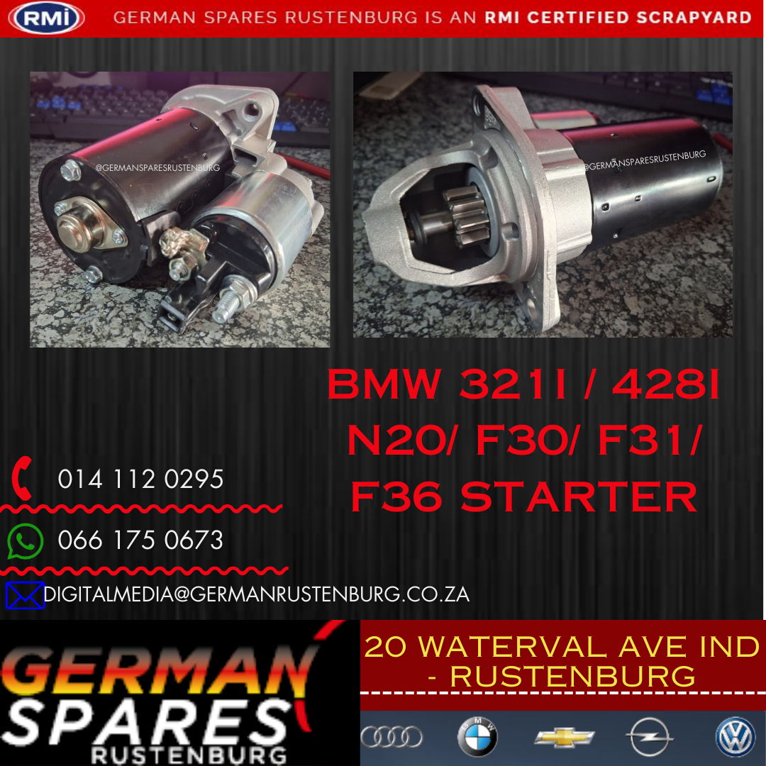Bmw 321i 428i N20/ F30/ F31/ F36 Starter - Private Seller Bmw 321i 428i N20/ F30/ F31/ F36 Starter - Private Seller