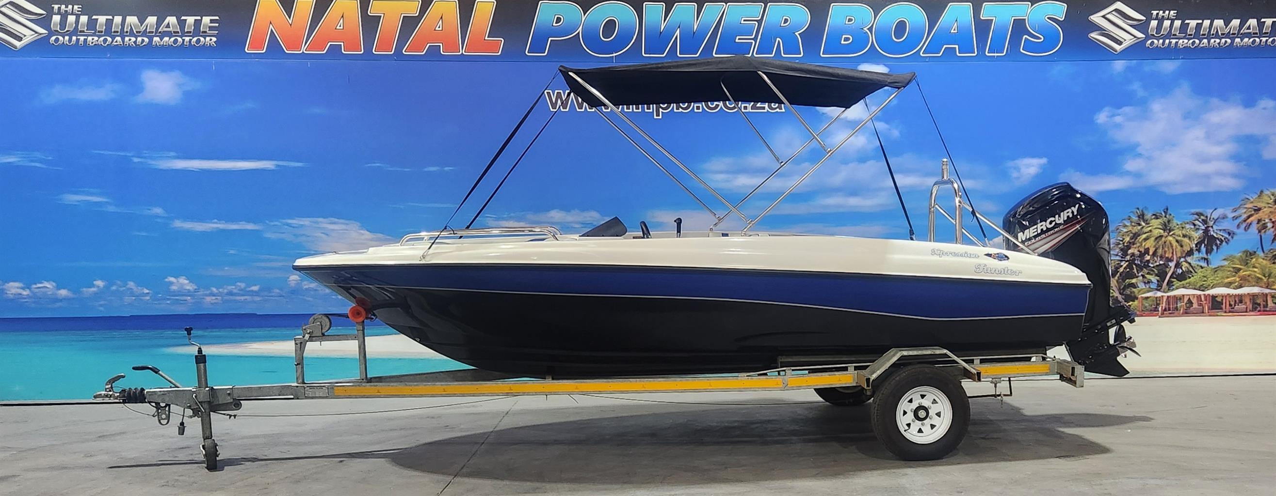 XPRESSION FUNSTER 17 FT ON TRAILER 100 HP MERCURY 4 STROKE