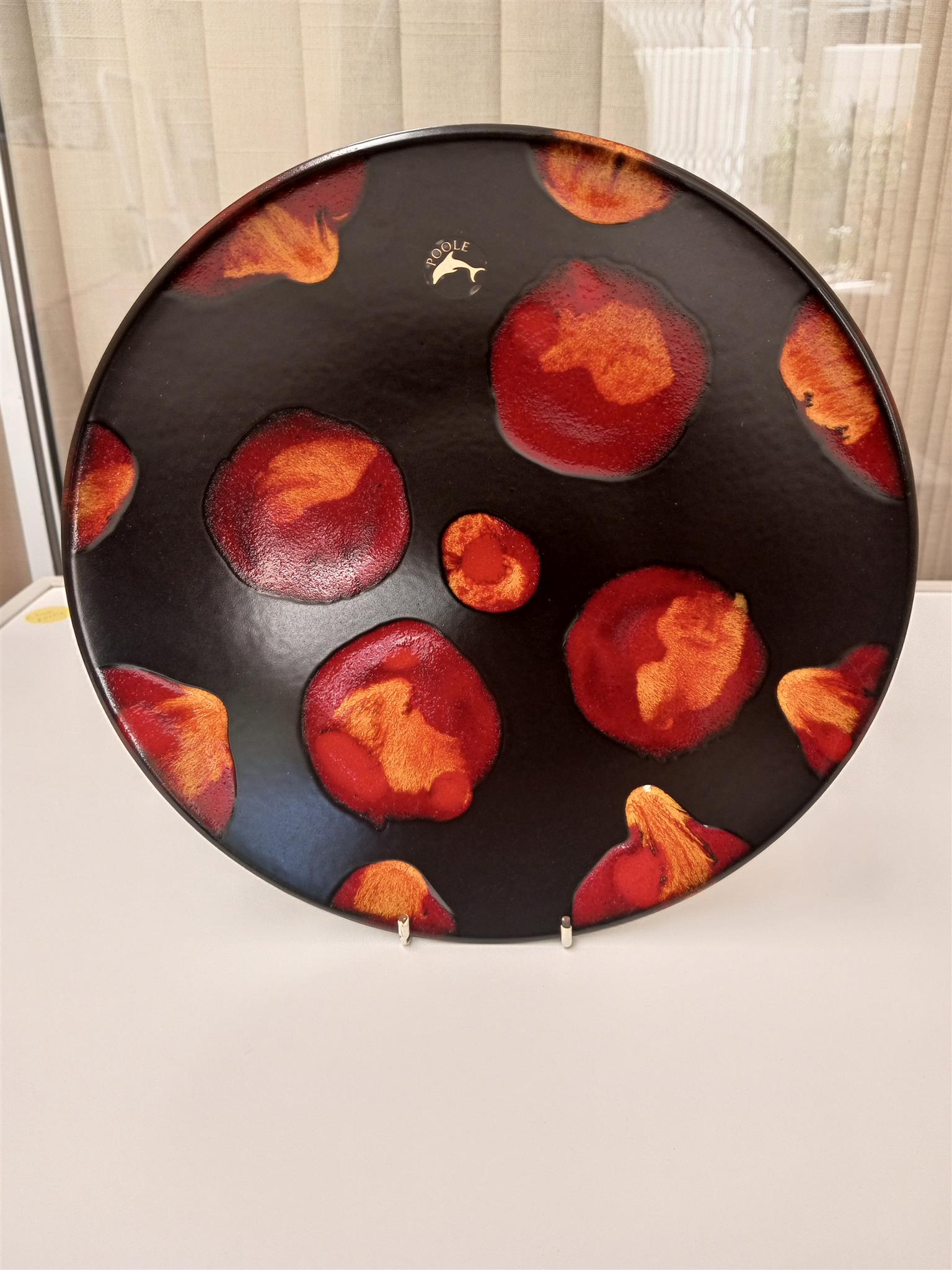 Vintage Poole Pottery Galaxy Plate Shallow Bowl 25cm Meteors Space Fat Lava Vintage Poole Pottery Galaxy Plate Shallow Bowl 25cm Meteors Space Fat Lava