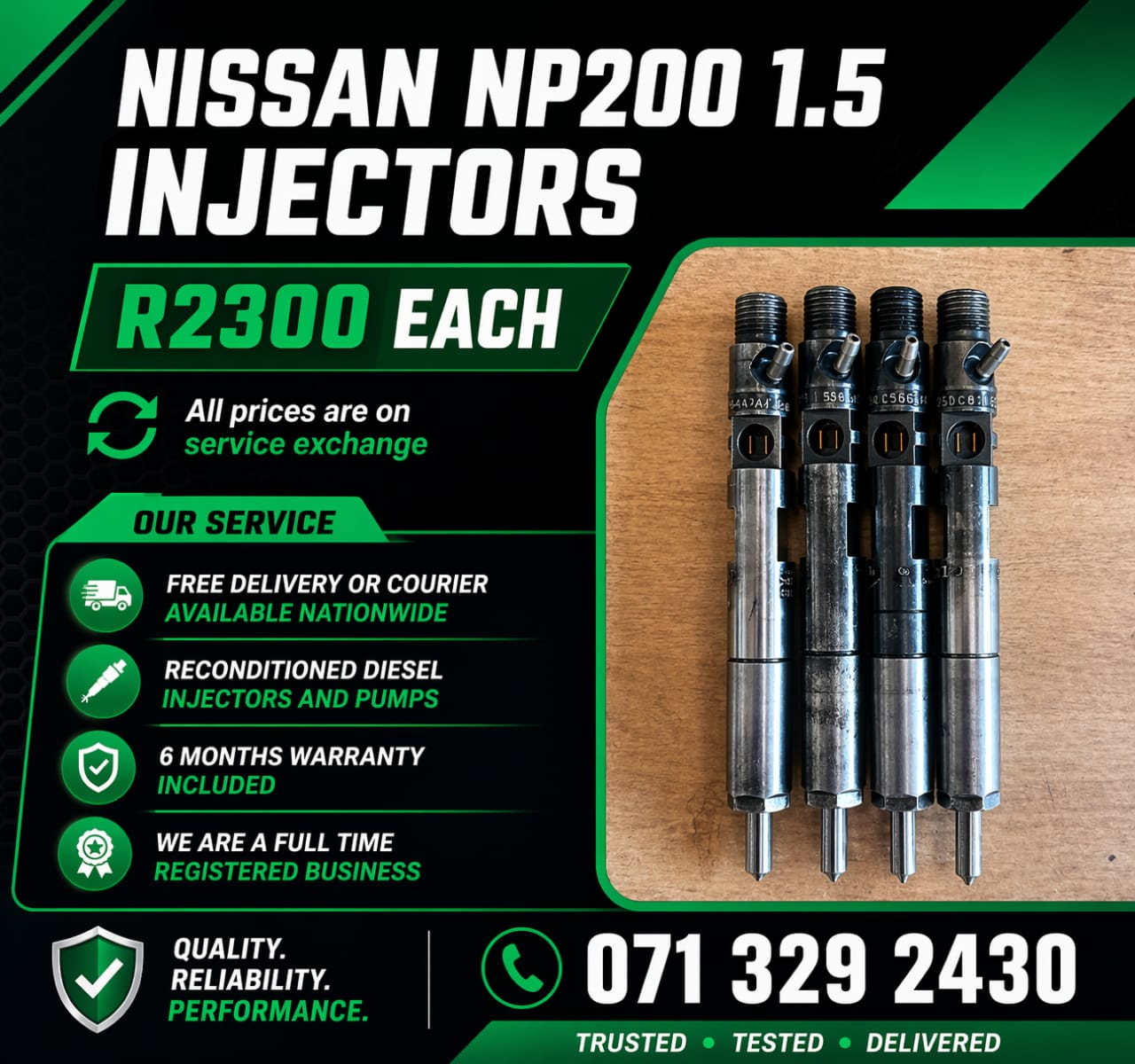 NISSAN NP200 1.5 INJECTORS FOR SALE WITH WARRANTY INCLUDED - Private Seller NISSAN NP200 1.5 INJECTORS FOR SALE WITH WARRANTY INCLUDED - Private Seller