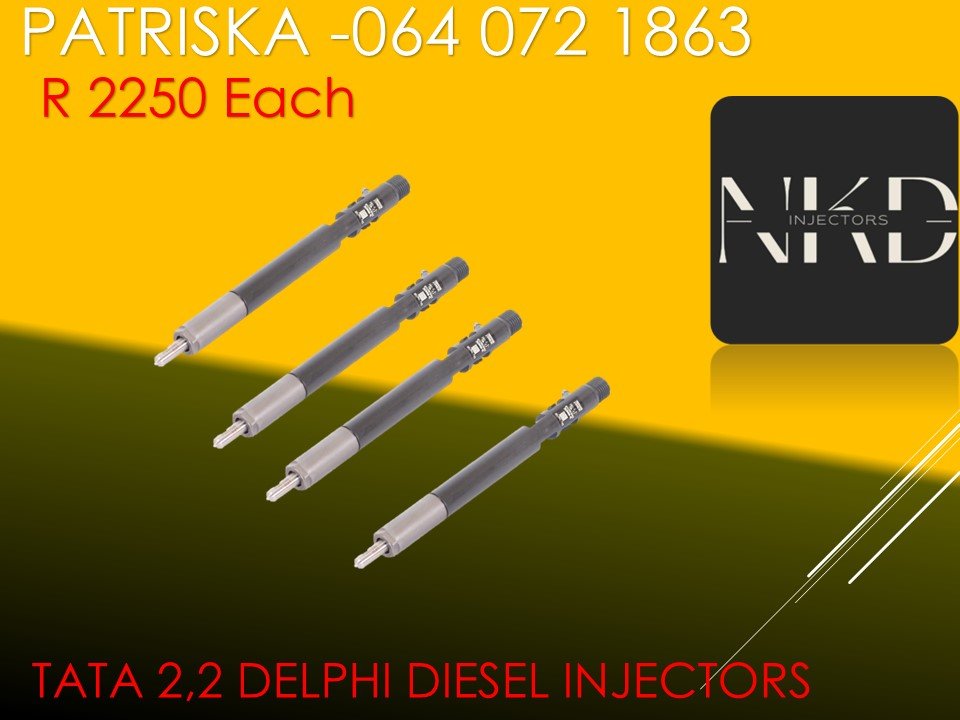 AFFORDABLE DIESEL INJECTORS FOR TATA 2,2 DELPHI INJECTORS FOR SALE - Private Seller AFFORDABLE DIESEL INJECTORS FOR TATA 2,2 DELPHI INJECTORS FOR SALE - Private Seller