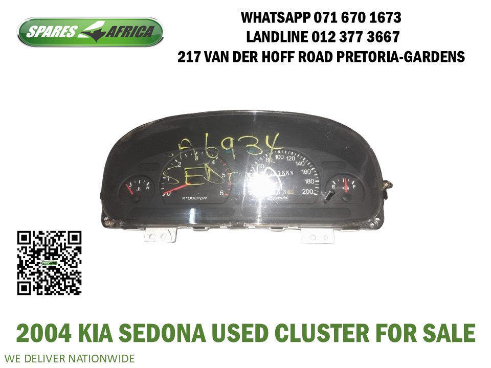 2004 Kia Sedona Used Cluster for Sale - Private Seller 2004 Kia Sedona Used Cluster for Sale - Private Seller
