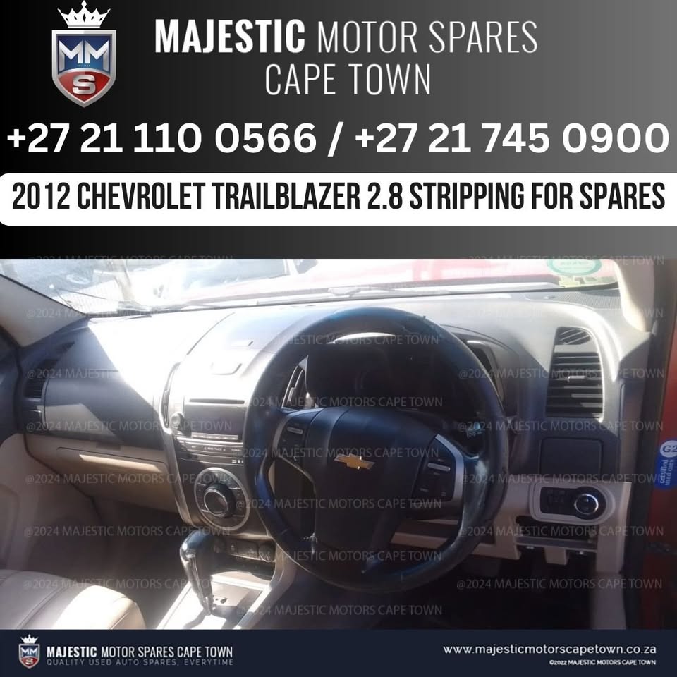 2012 Chevrolet Trailblazer 2.8 - stripping for spares and parts - Private Seller 2012 Chevrolet Trailblazer 2.8 - stripping for spares and parts - Private Seller