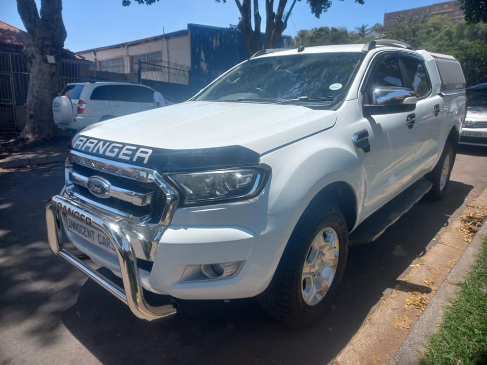 2019 FORD RANGER D-CAB 3.2 XLT DIESEL, AUTOMATIC, WHITE COLOR, MILEAGE 92000KMS
