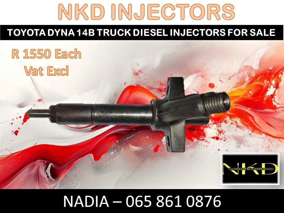 TOYOTA DYNA DIESEL INJECTORS FOR SALE OR RECON SAME DAY.