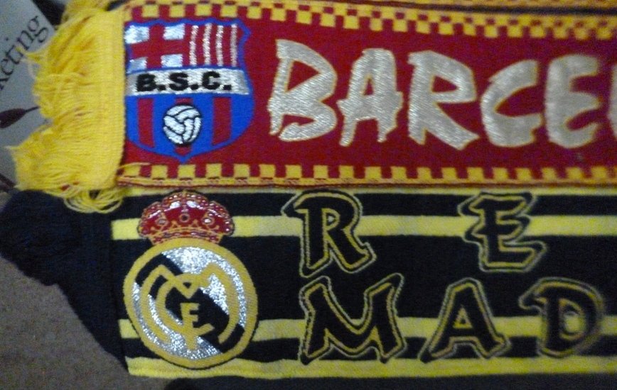 2 Barcelona & 1 Real Madrid Football Scarves