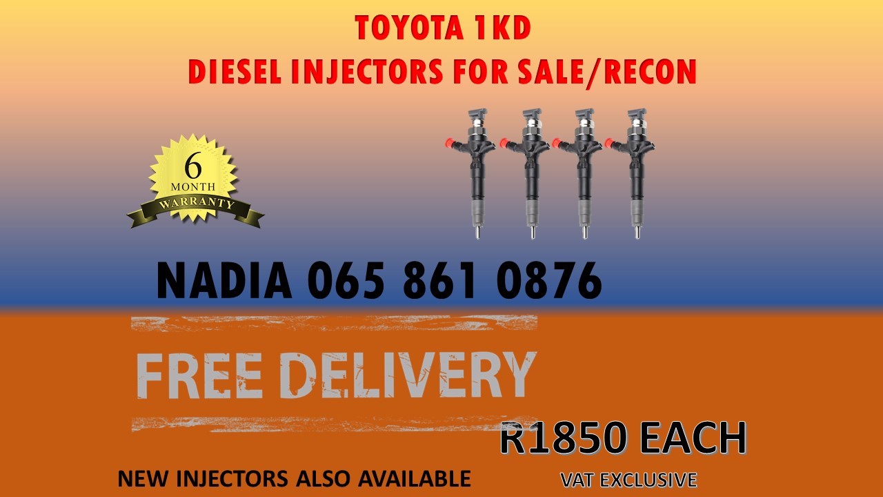 TOYOTA 1KD DIESEL INJECTORS FOR SALE - EXCELLENT CONDITION - Private Seller TOYOTA 1KD DIESEL INJECTORS FOR SALE - EXCELLENT CONDITION - Private Seller