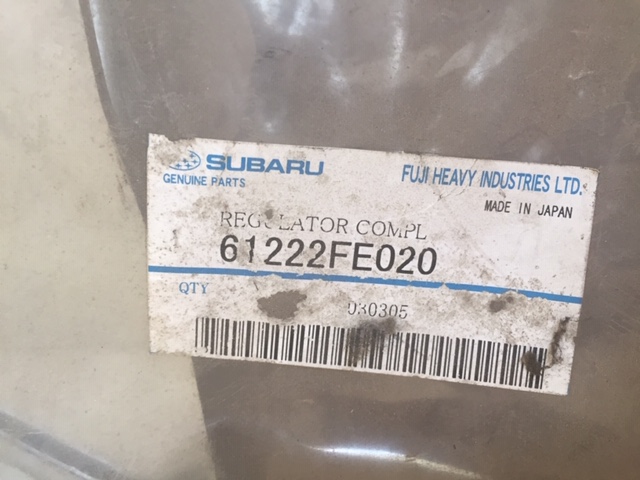 Subaru window regulator.