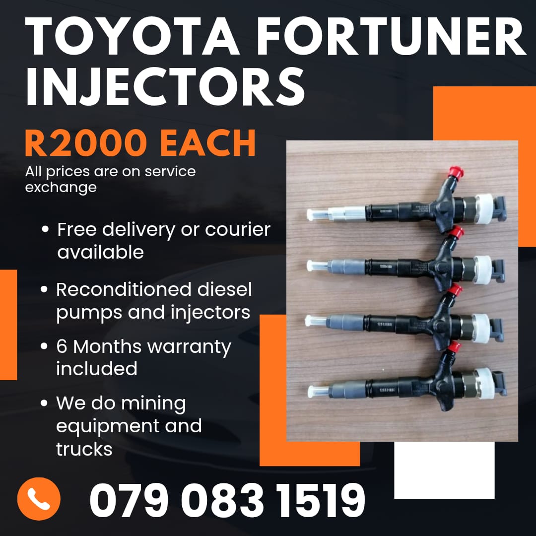 TOYOTA FORTUNER INJECTORS FOR SALE WITH WARRANTY - Private Seller TOYOTA FORTUNER INJECTORS FOR SALE WITH WARRANTY - Private Seller