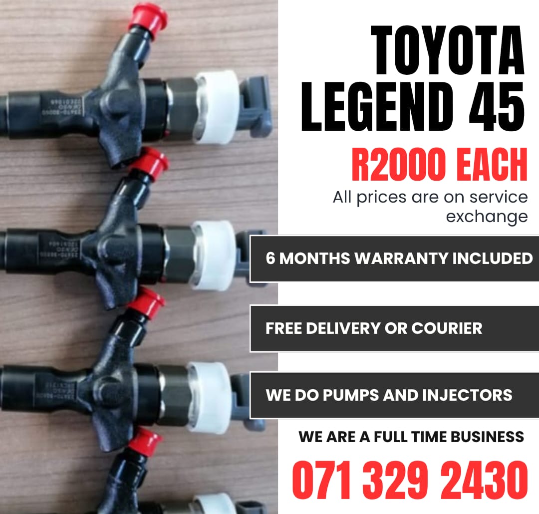 TOYOTA LEGEND 45 INJECTORS FOR SALE WITH WARRANTY - Private Seller TOYOTA LEGEND 45 INJECTORS FOR SALE WITH WARRANTY - Private Seller