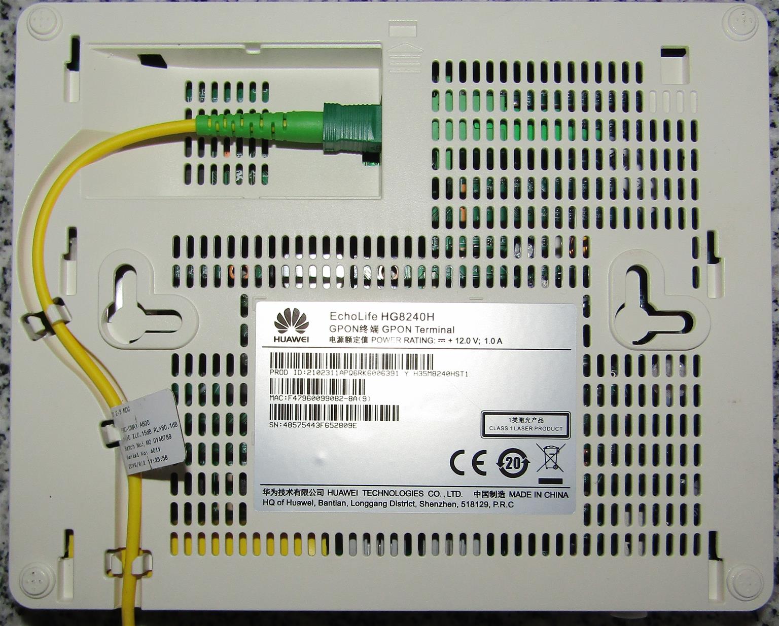Huawei EchoLife HG8240H GPON Terminal