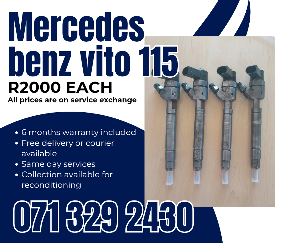 MERCEDES BENZ VITO 115 DIESEL INJECTORS FOR SALE WITH WARRANTY - Private Seller MERCEDES BENZ VITO 115 DIESEL INJECTORS FOR SALE WITH WARRANTY - Private Seller
