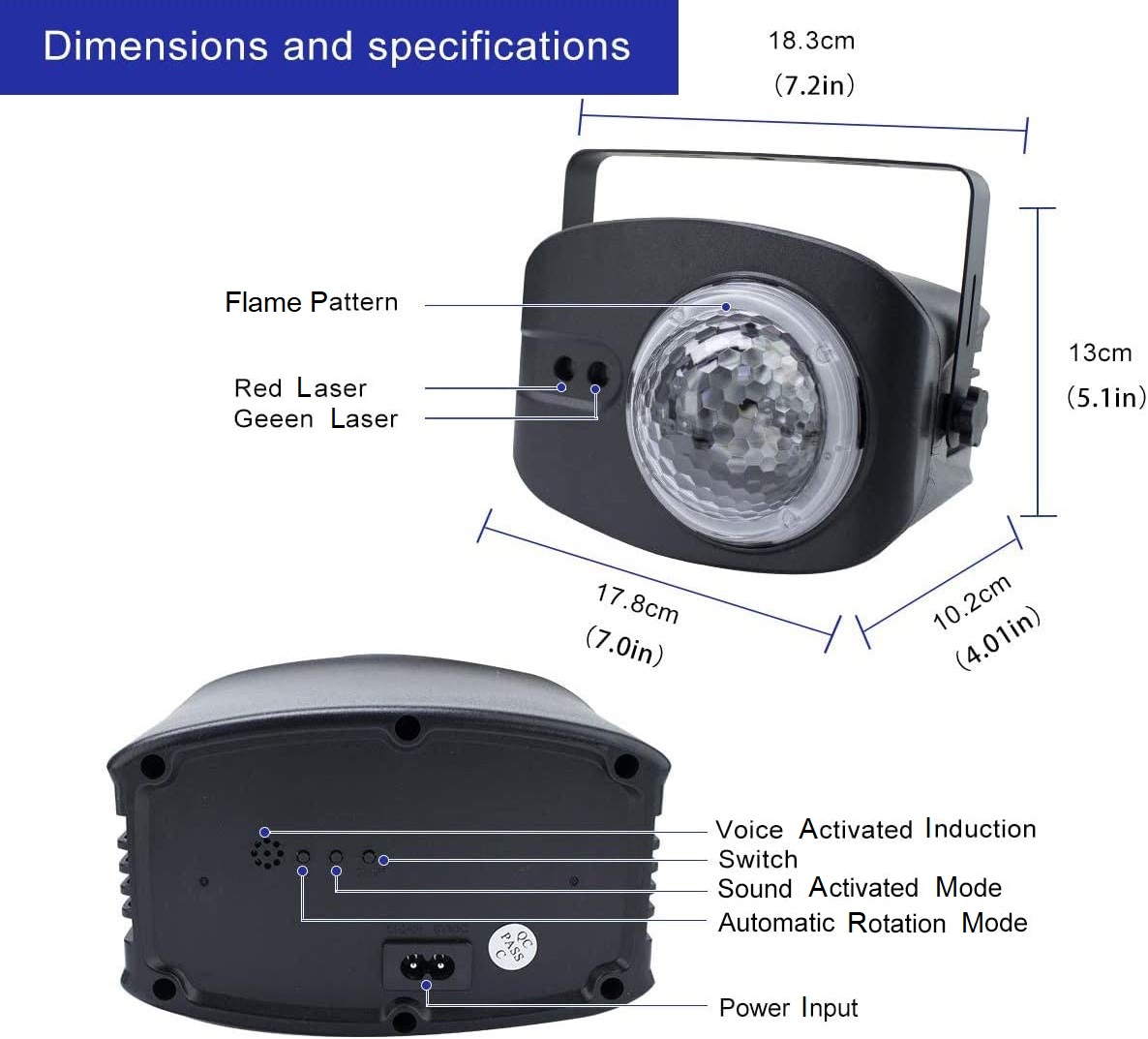 Big Professional Disco Stage DJ Party Flame Laser LED Light. Stunning Show. NEW