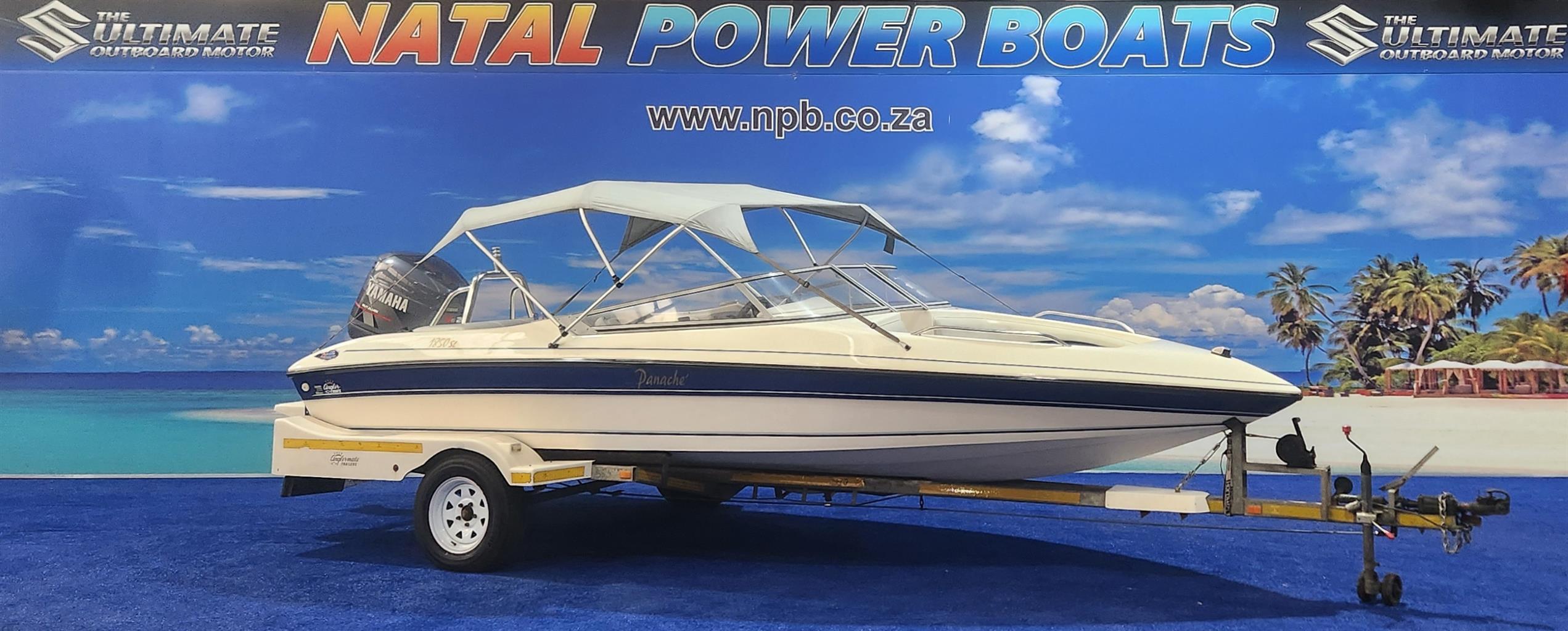 PANACHE 1850 SR ON TRAILER 200 HP YAMAHA V6 2 STROKE