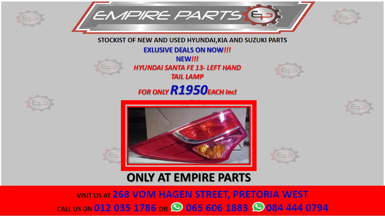 HYUNDAI SANTA FE 13- LEFT HAND TAIL LAMP - Private Seller HYUNDAI SANTA FE 13- LEFT HAND TAIL LAMP - Private Seller