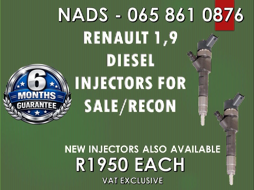 NEW AND RECONDITIONED DIESEL INJECTORS FOR SALE FOR RENAULT 1.9 - Private Seller NEW AND RECONDITIONED DIESEL INJECTORS FOR SALE FOR RENAULT 1.9 - Private Seller