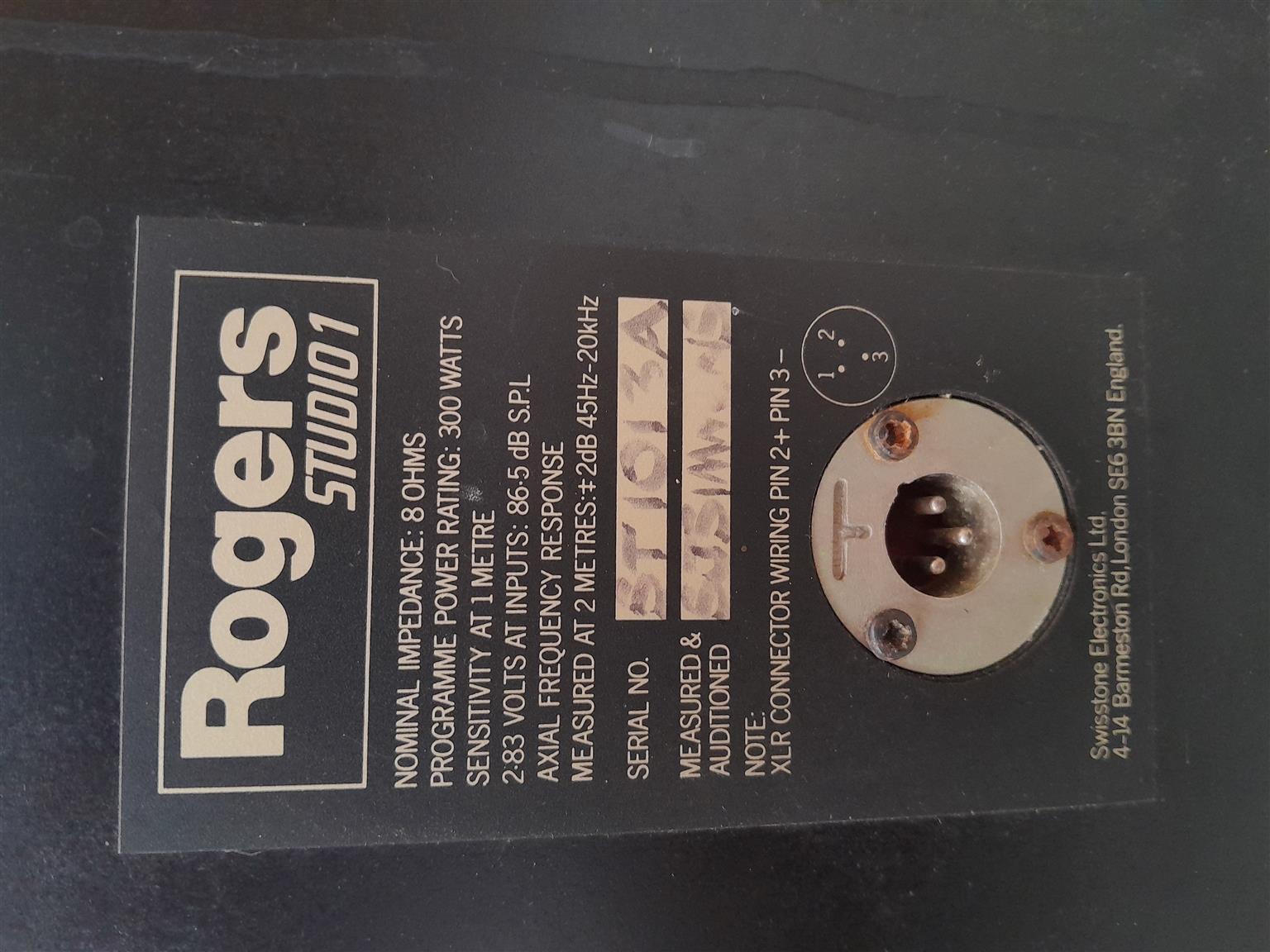 Vintage Roger's Studio 1 spiekers