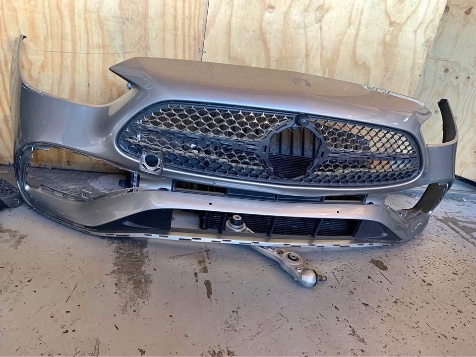 Mercedes Benz 206 front bumper, radiator set and fenders