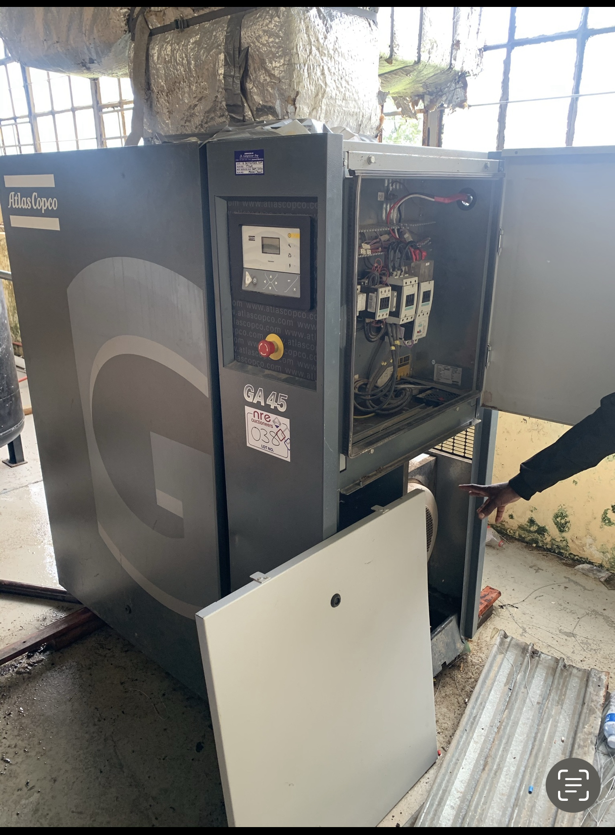 Industrial compressor and air tank for sale