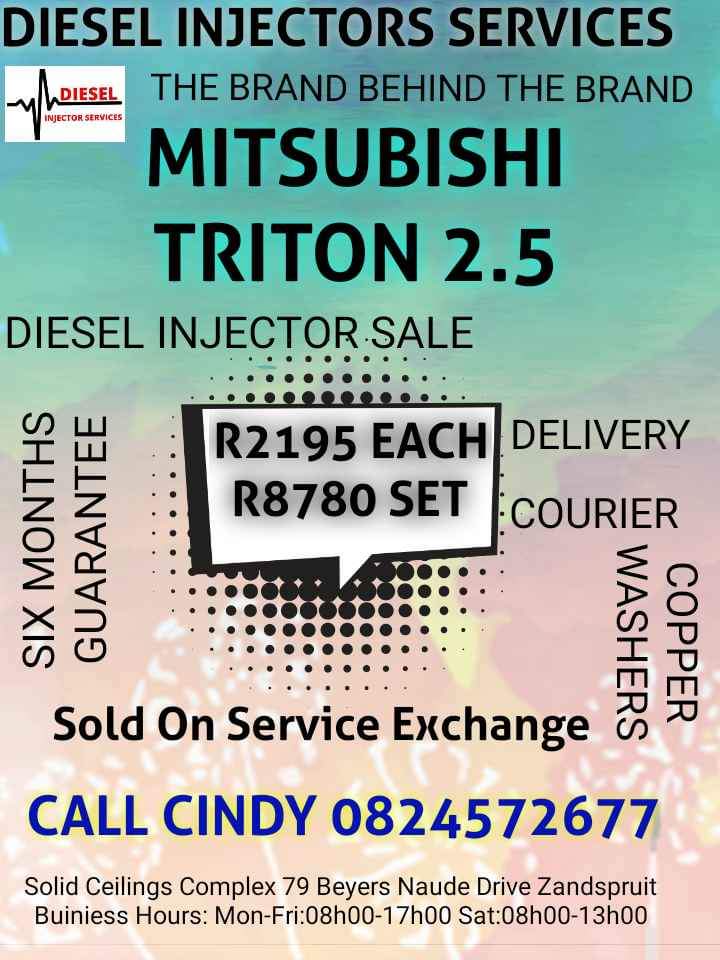 Mitsubishi Triton 2.5 Diesel Injectors For Sale - Private Seller Mitsubishi Triton 2.5 Diesel Injectors For Sale - Private Seller