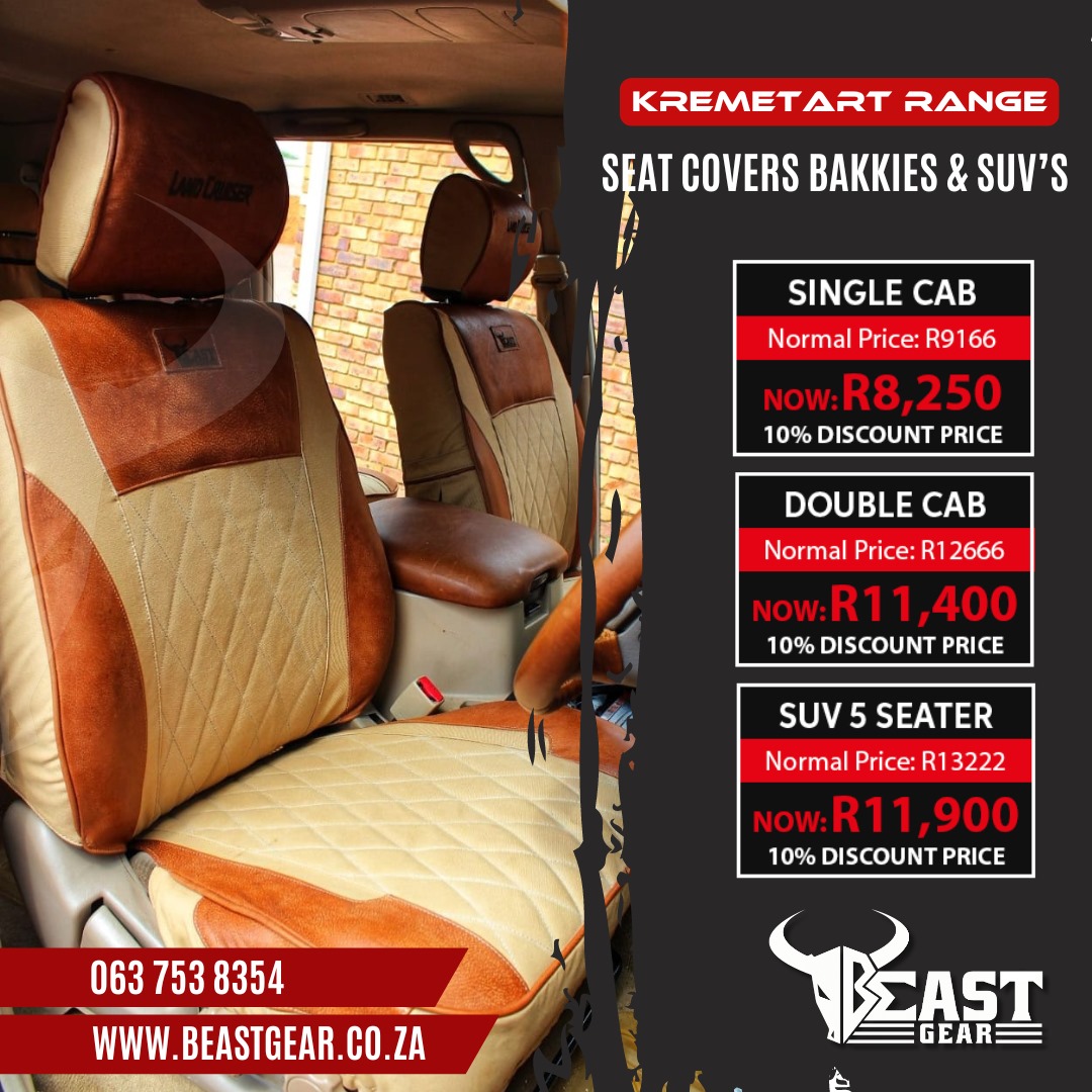 KREMETART RANGE SEAT COVERS Bakkie & SUV - Private Seller