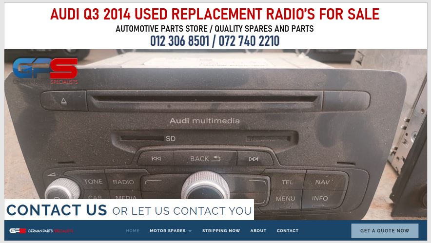 Audi Q3 2014 used replacement radios for sale - Private Seller Audi Q3 2014 used replacement radios for sale - Private Seller
