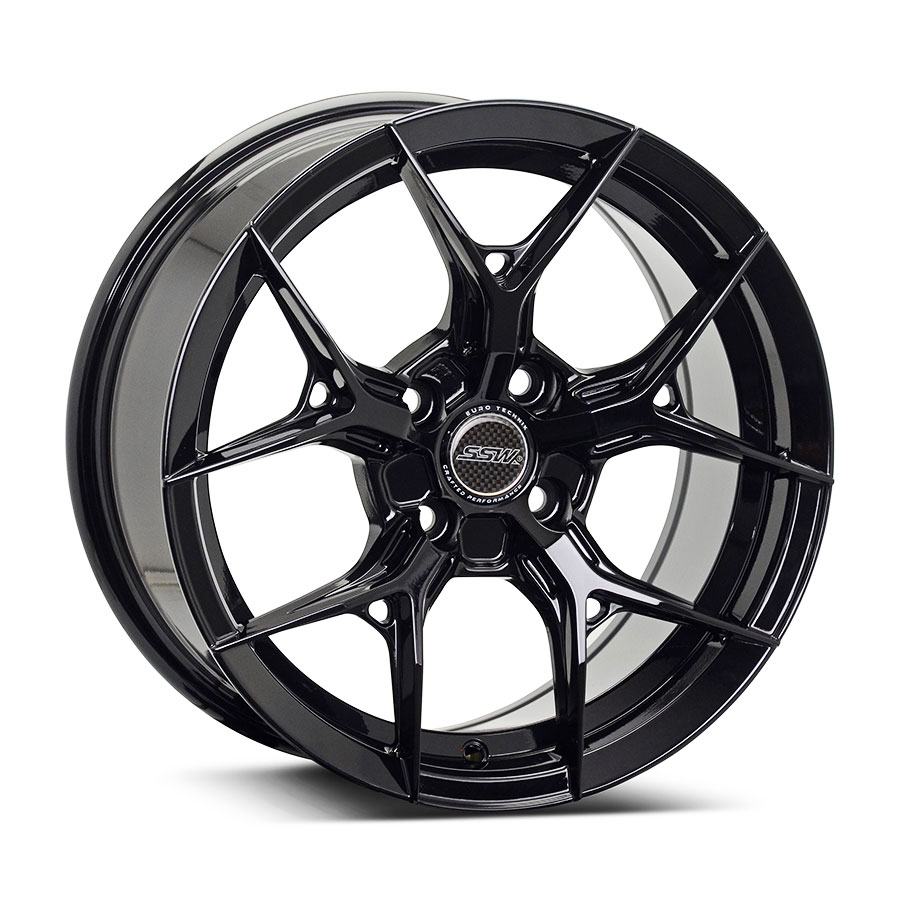 15″ SSW S385 4/100 Gloss Black Alloy Wheels