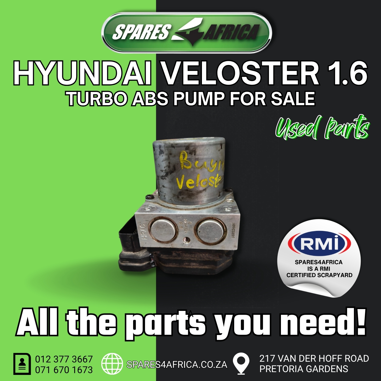 HYUNDAI VELOSTER 1.6 TURBO ABS PUMP – USED - Private Seller HYUNDAI VELOSTER 1.6 TURBO ABS PUMP – USED - Private Seller