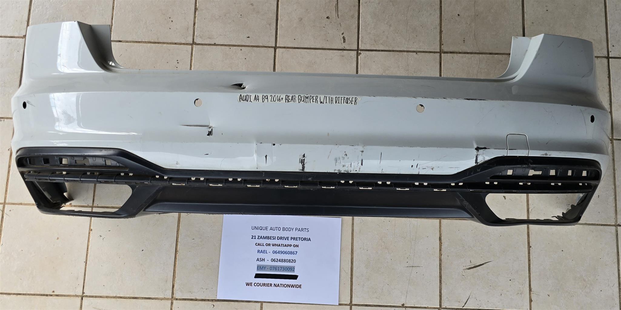 Audi A4 B9 2016 + Rear Bumper With Diffuser (Genuine) Audi A4 B9 2016 + Rear Bumper With Diffuser (Genuine)