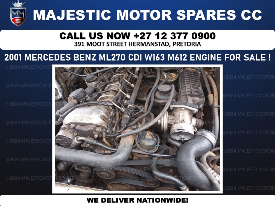 Mercedes Benz ML270 CDI W163 M612 diesel engine for Sale – Used - Private Seller Mercedes Benz ML270 CDI W163 M612 diesel engine for Sale – Used - Private Seller