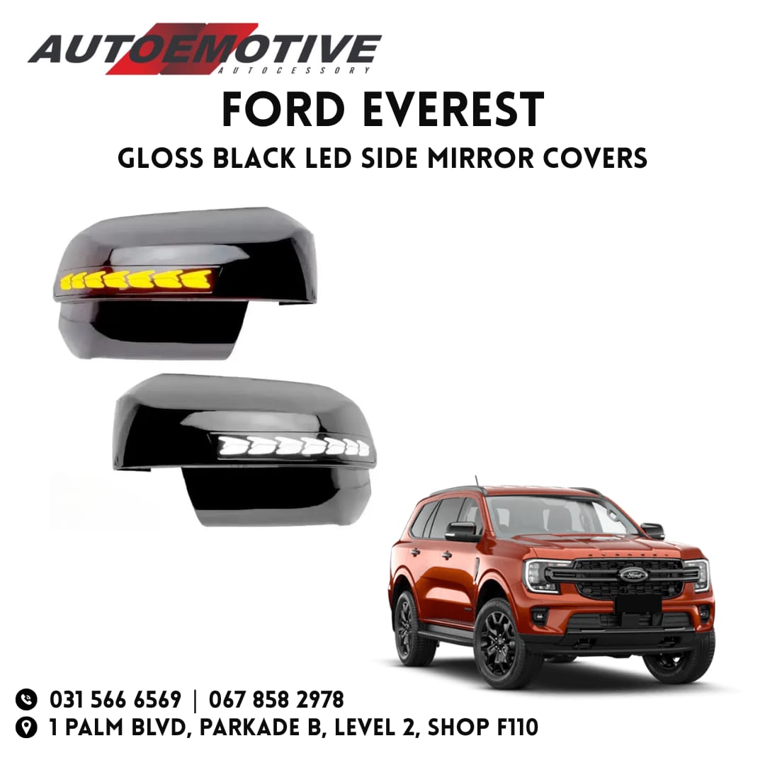 Ford Everest Gloss Black LED Side Mirror Covers - Private Seller Ford Everest Gloss Black LED Side Mirror Covers - Private Seller